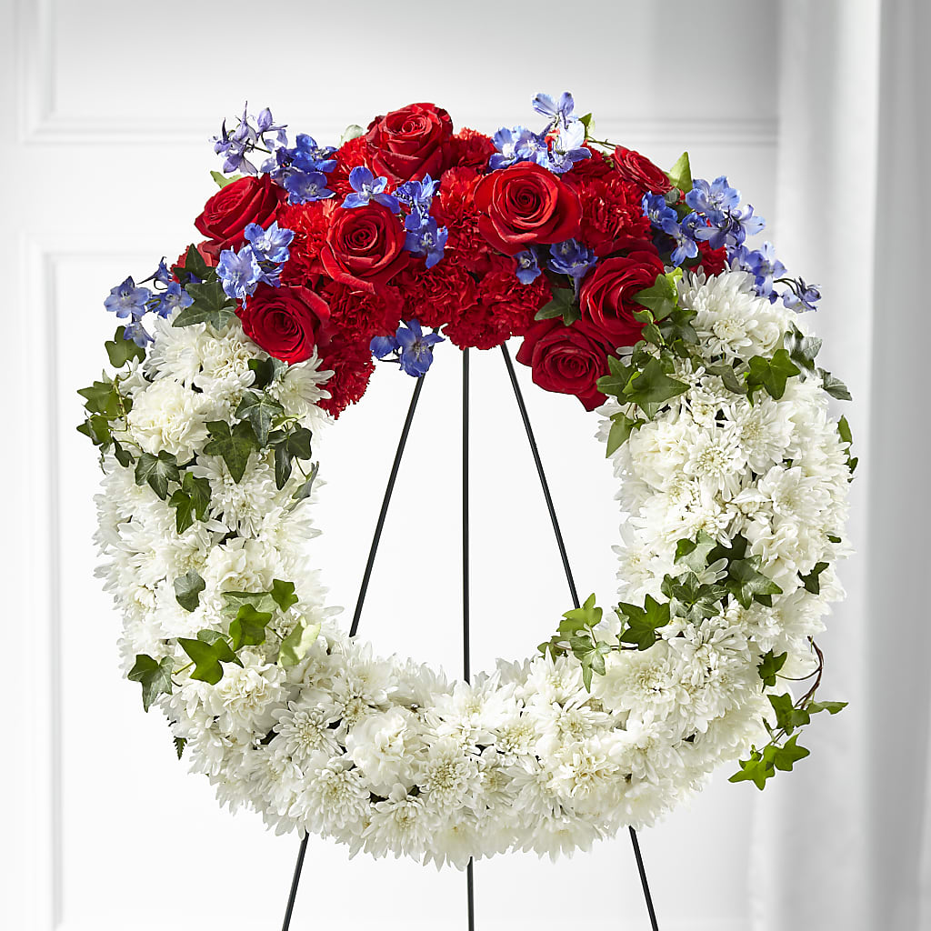 Patriotic Passion Wreath – Latino Flowers, Bensalem PA