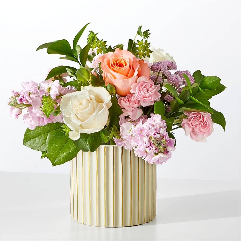 French Market Bouquet with Ivory Vase – Latino Flowers, Bensalem PA