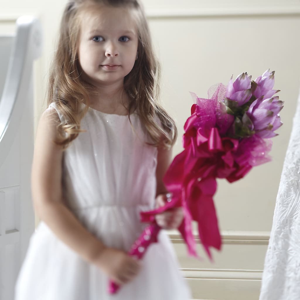 Sparkle Pink Flower Girl Bouquet – Latino Flowers, Bensalem PA