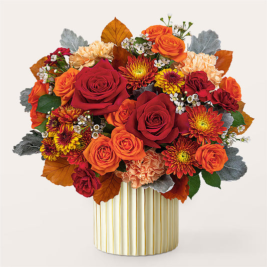 Merlot Bouquet with Ivory Vase –  Latino Flowers, Bensalem PA