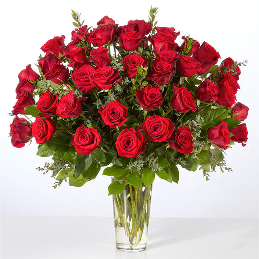 Forever Yours Fifty Stem Red Rose Bouquet –  Latino Flowers, Bensalem PA