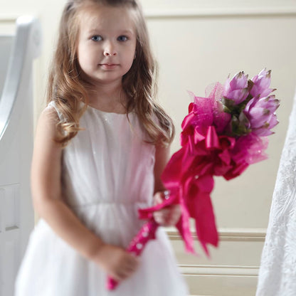 Sparkle Pink Flower Girl Bouquet –  Latino Flowers, Bensalem PA